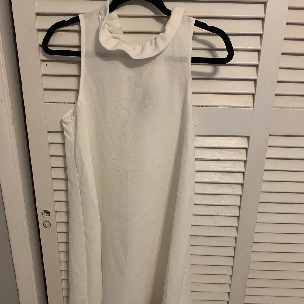 Pomander Palace White ruffle collar swing dress
